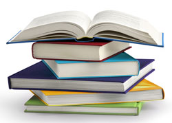 image of a stack of books.